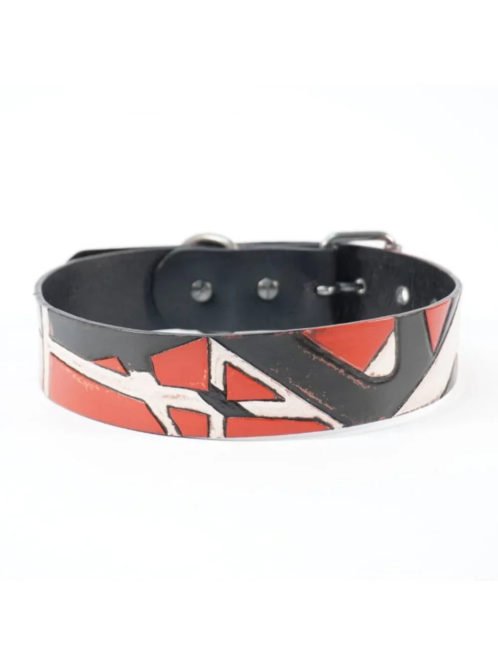 Frankenstrat English Bulldog large dog leather collar